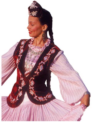 National tatar dress. Tatar women