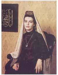 Татарская девушка в национальной одежде начала XX века